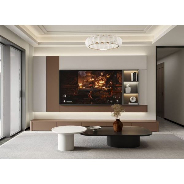 Modern Italian Minimalist Whole House Integrated Custom Cabinet System, Full Set Living Room Wine Cabinet, Study Desk, Bedroom Wardrobe, Wall Panel & Concealed Door