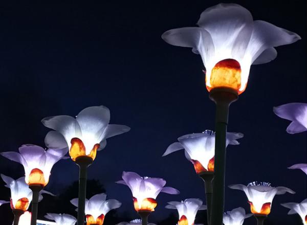 LED Simulation Silicone Kapok Lamp Custom DMX512 Control Lantern Park Beautiful Display Bright
