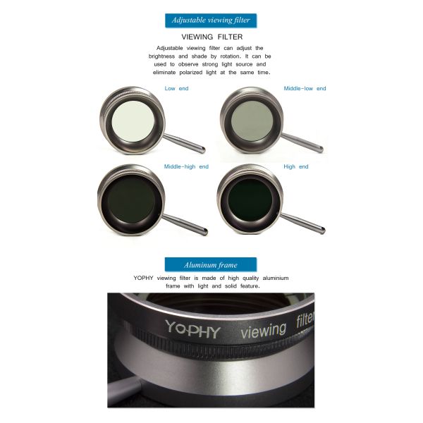 Optical Glass Viewing HD Variable Nd Filter Photography For Viewing Light
