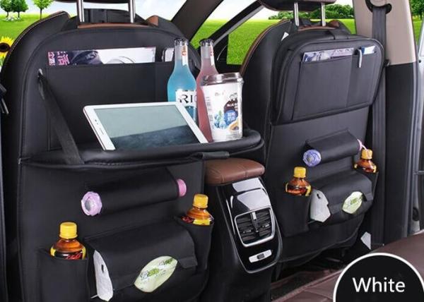 63*45 Cm Front Car Seat Organiser , Custom Leather Car Seat Back Storage Bag