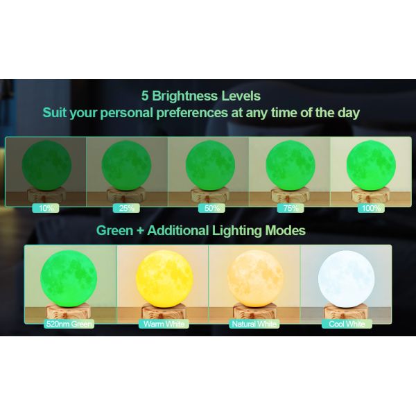15W Green Light Therapy Lamps 1000LM Light Therapy Lamp For Anxiety