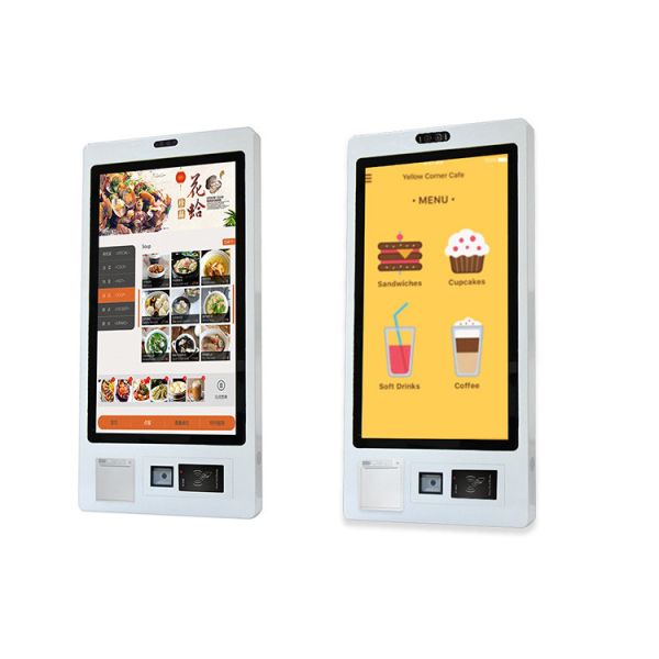 21.5 27 32 Inch Self Service Ticket Printer Kiosk Machine Smart Touch Kiosk Intelligent Self Place Order Checkout Kiosk Terminal