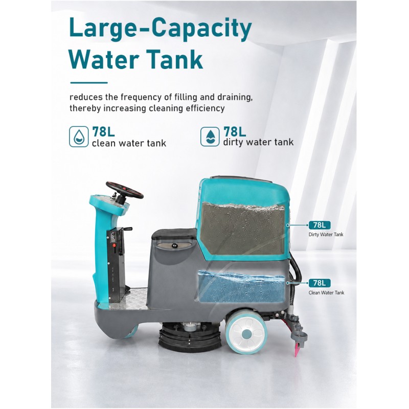 Industrial Ride on Floor Cleaning Machine Vinyl Epoxy Marble Tile Commercial Floor Cleaning Washing Machine