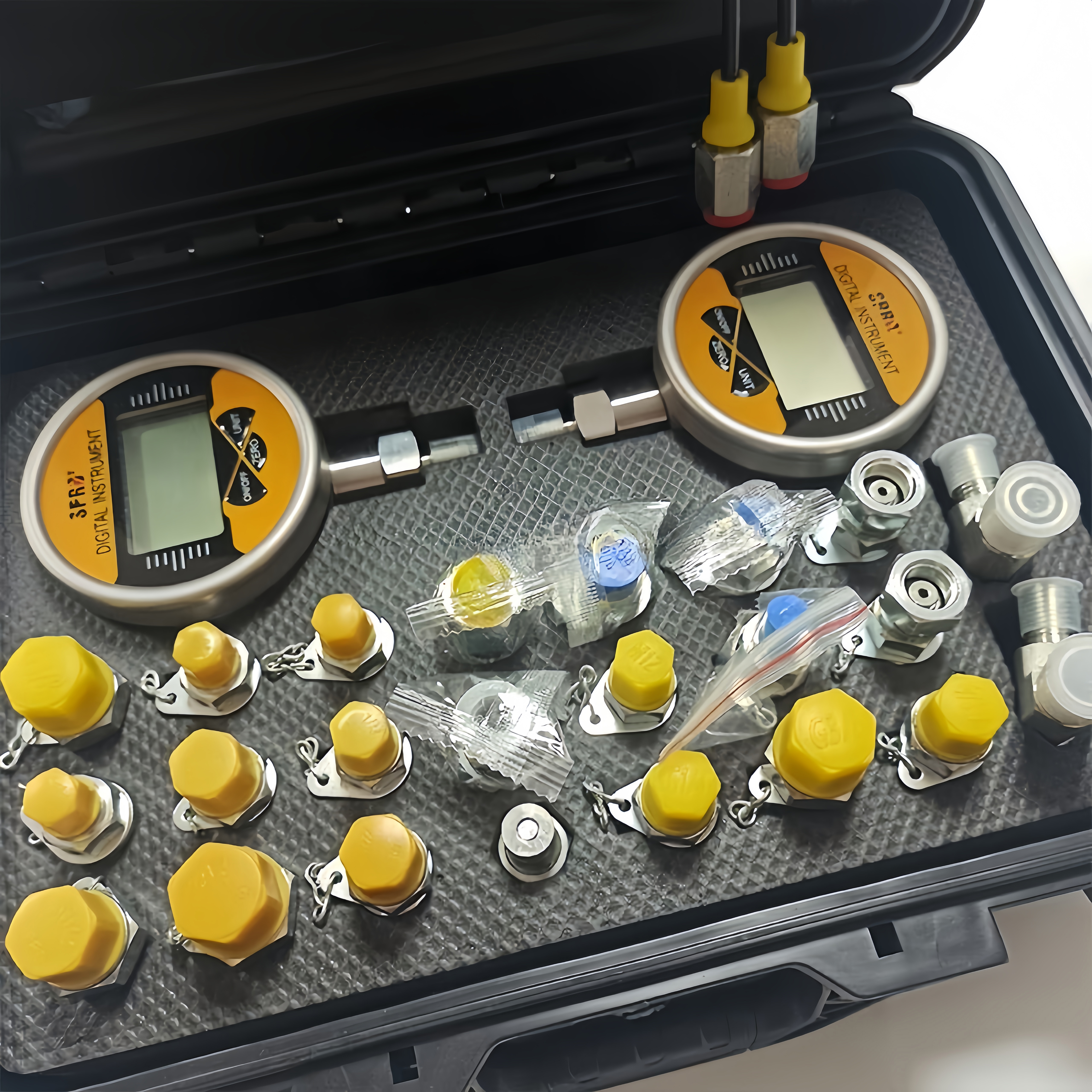 Universal Digital Hydraulic Pressure Gauges Excavator Hydraulic Pressure Test Kit 0-60Mpa Pressure Gauge