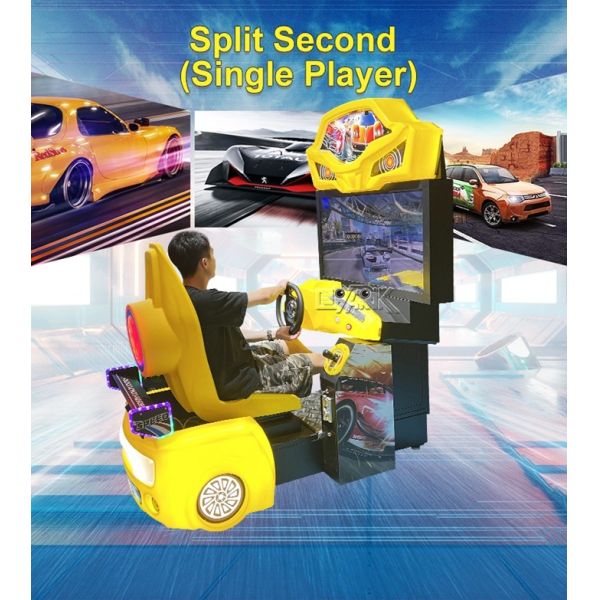 Amusement Arcade Racing Machine Split Second Coin Operated Simulator Game Console