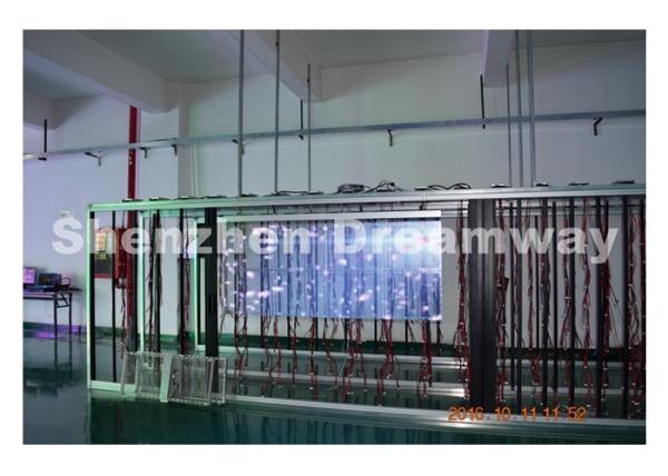 Glass Wall Transparent led display screens PH 10 SMD3528 Light Weight