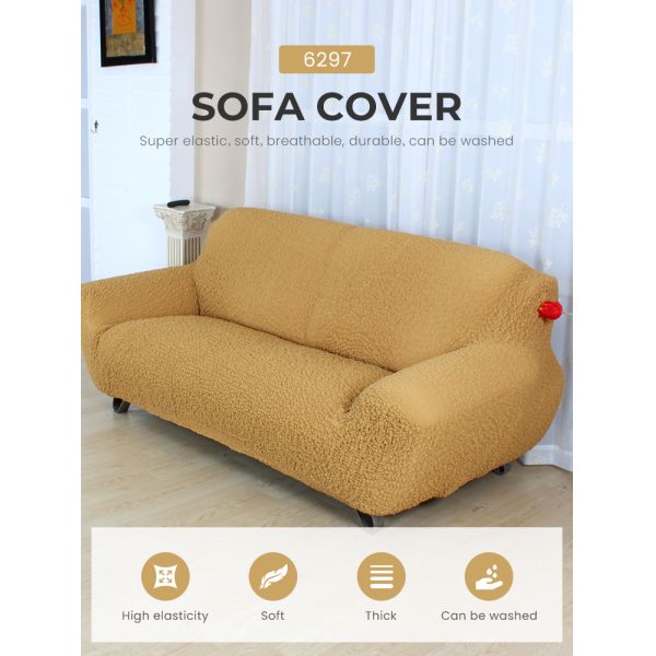 Угловой светлый роскошный стиль Seersucker твердоцветные диванные чехлы для декора гостиной