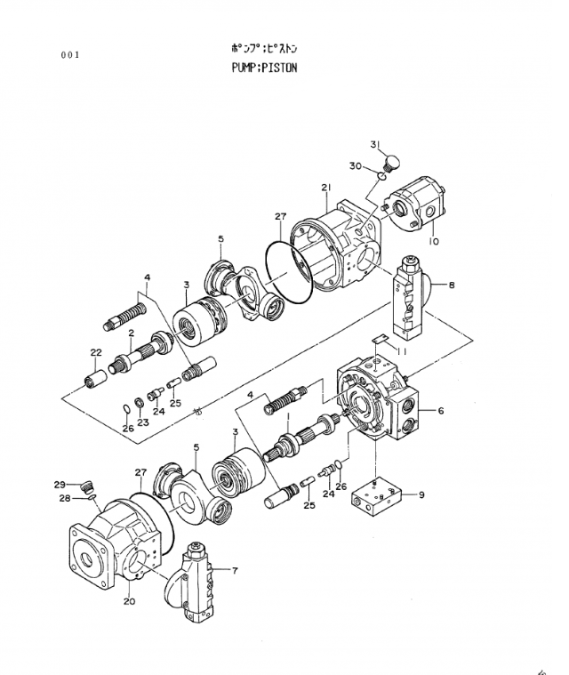 Насос A10VD43 насоса поршеня Ex60-1 экскаватора 4194446 гидравлический главный для Хитачи