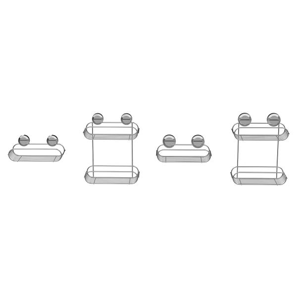 Multi Function Stainless Steel Hanging Shower Caddy With Suction Cup