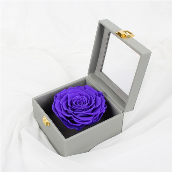7-8CM Complex Colorful Preserved Rose Gift Box For Indoor Decoration