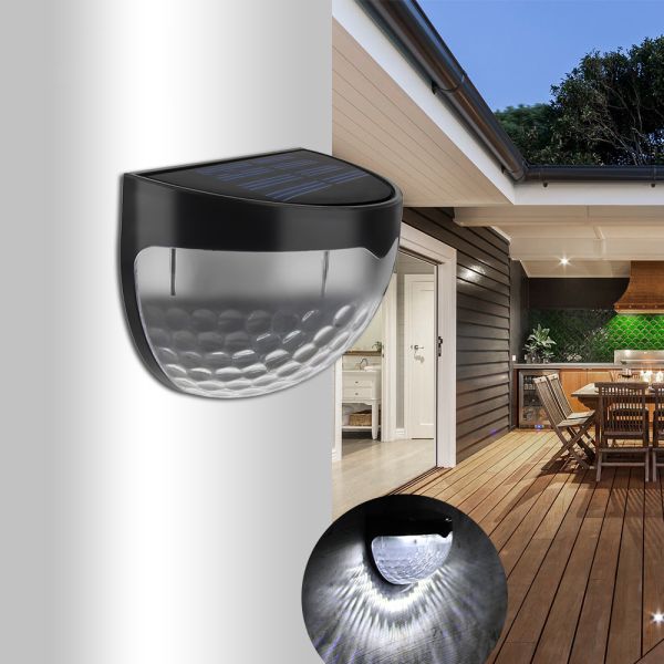 Solar Fence Light Semi-circle Outdoor Wall Light White Decorative Lighting