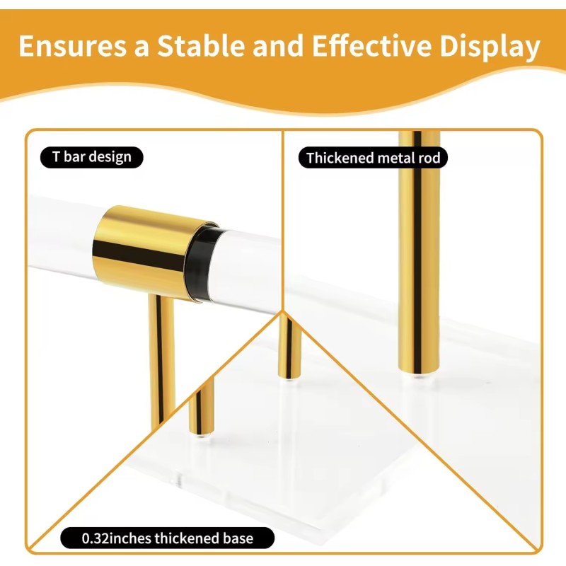 High Quality Customizable Transparent Jewelry Storage Rack Acrylic Riser Display Rack Durable Sturdy Item Storage Rack