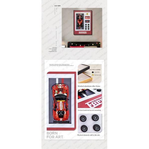 Stylish Home Hanging Display with Electric Still Life Pattern Building Blocks Display