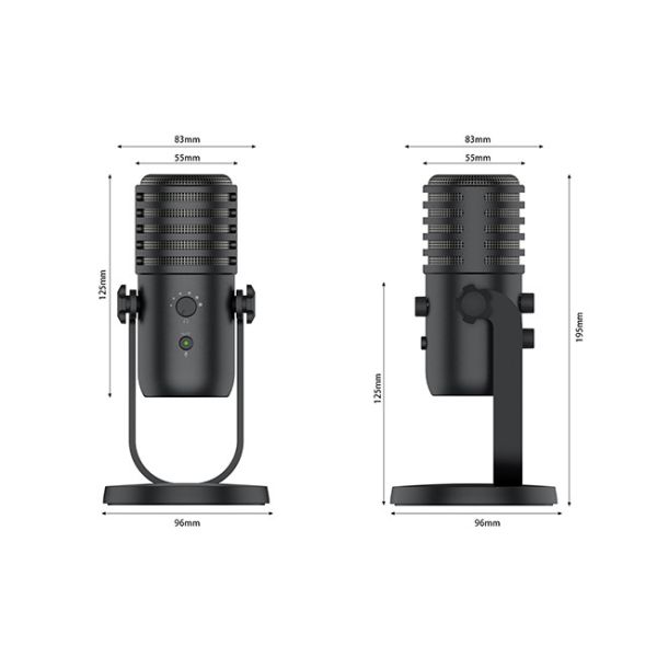 48Khz USB Condenser Microphones 24Bit With 14mm Diaphragm