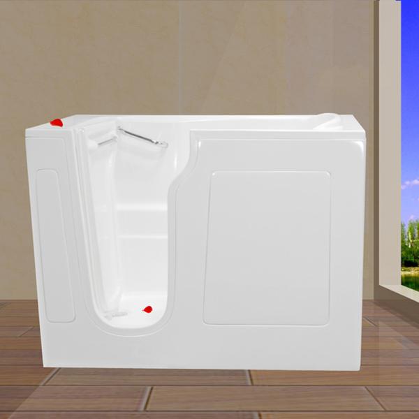 Acrylic walk in bathtub for elder disable people with hand shower