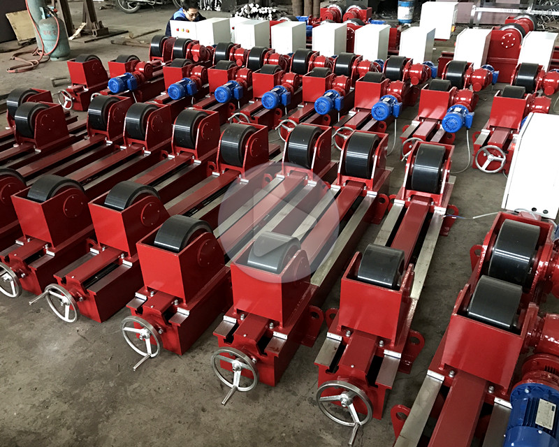 Вращатель заварки трубы регулировки 20T винта руководства с резиновыми материальными роликами