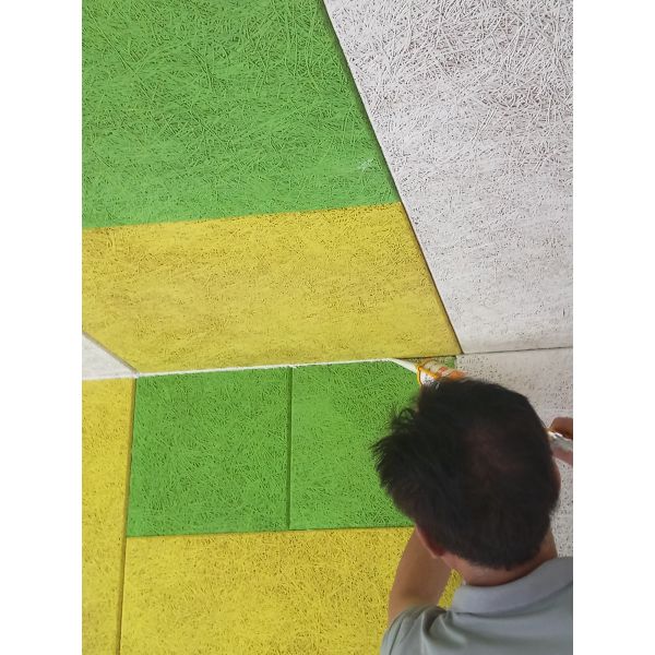 1200*600*25MM Sala de clases RAL Pintura de madera lana cemento panel acústico tablero de insonorización