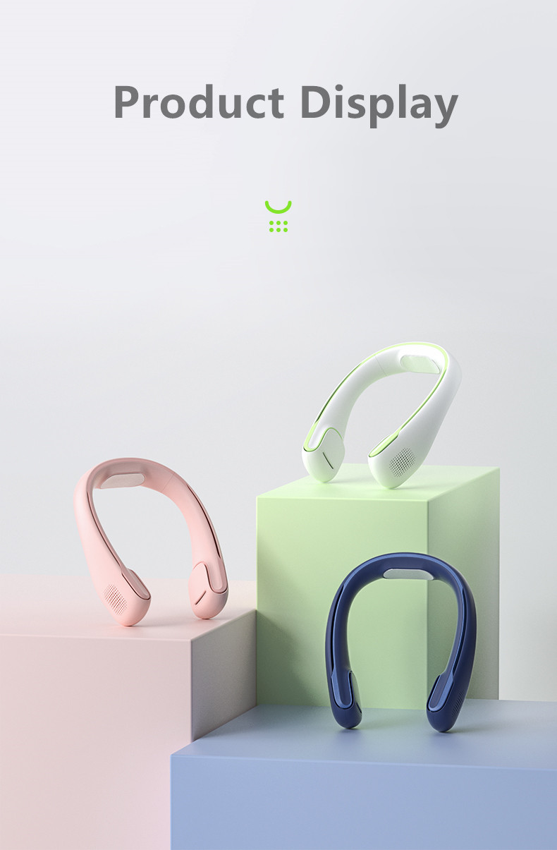 Factory Direct OEM/ODM Customization Rechargeable Travel Silent Small Fan Custom logo Ergonomic Wearable Neck Fan