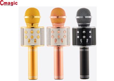 WS858 Wireless Bluetooth Karaoke Microphone , Bluetooth Stereo Microphone ABS Material