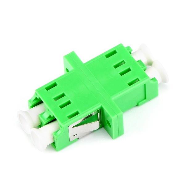 Duplex Single Mode Fiber Optic Adapter LC APC To LC APC Connector Adapter With Flange
