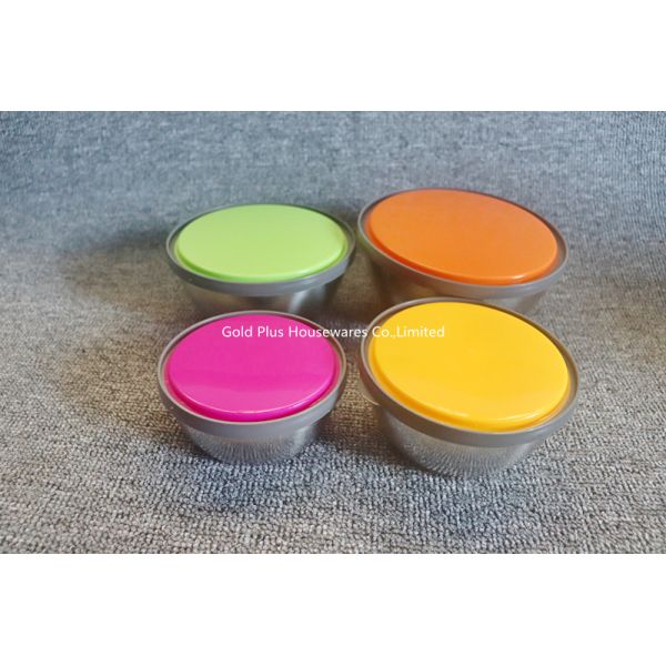 Keep Food Fresh 8pcs Stainless Steel Salad Bowl With Sealing Cover