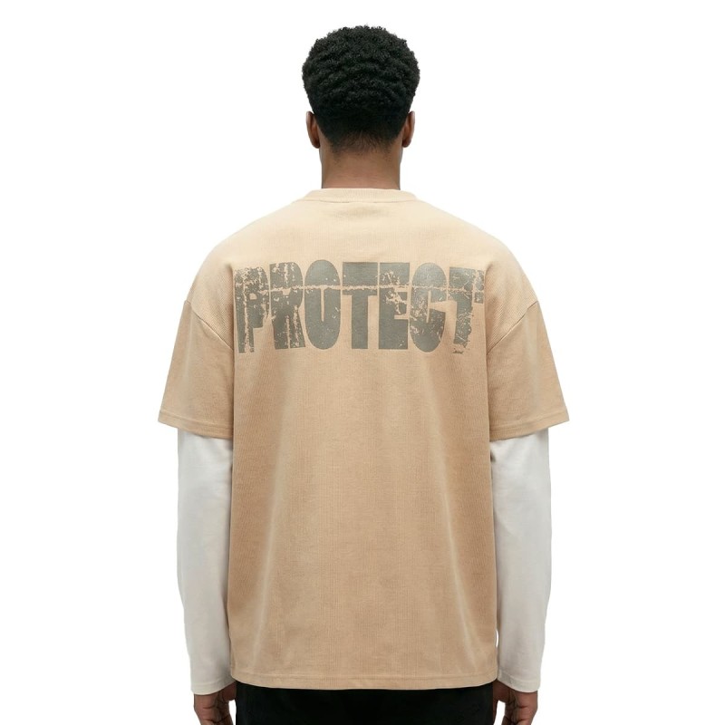 Long Sleeve Vintage Tee Shirts Durable Wrinkle Resistant For Men