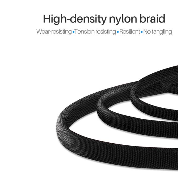 Flat Braided USB 2.0 Type C Cable OEM 3A Fast Charging Cable