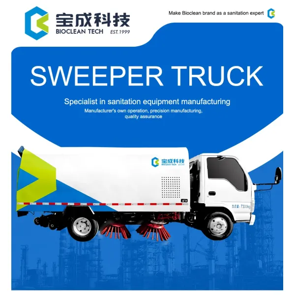 Stainless Steel Tank Road Sweeper Truck with Automatic Obstacle Avoidance and High Efficiency Fan for Street Cleaning