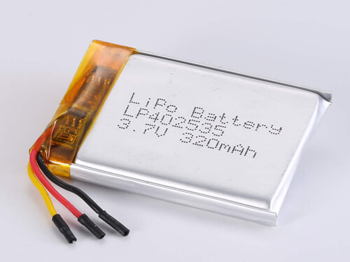 Литий-полимерная батарея 3.7V 300MAH с открытым напряжением 3.7-3.75V