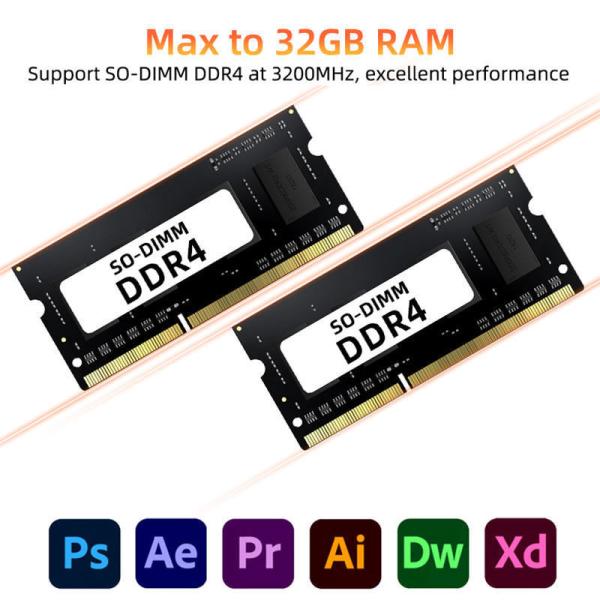Mini ordinateur de bureau d'affaires AMD R5 5500U R7 5700U 8 cœurs Win11 Linux double écran 4K HD DDR4 NVMe WIFI6 BT Royaume-Uni