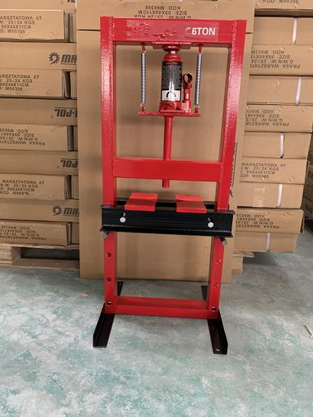 Manual 110mm 6 Ton Hydraulic Shop Press Machine Adjustable Working Distance