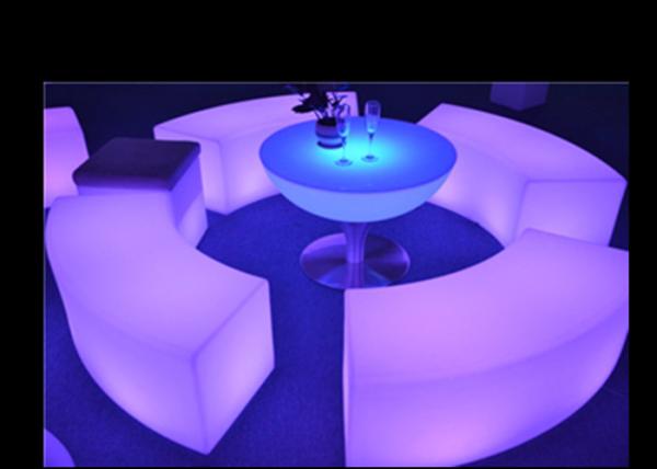 Commercial Led Table And Chairs Light Up Patio Furniture IP54 2-4 Mm Thickness