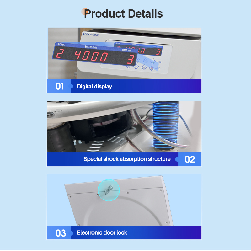 OEM 5000rpm Horizontal Benchtop Centrifuge Machine 4x500ml Large Capacity Wine Cocktail Clarification for Lab Use
