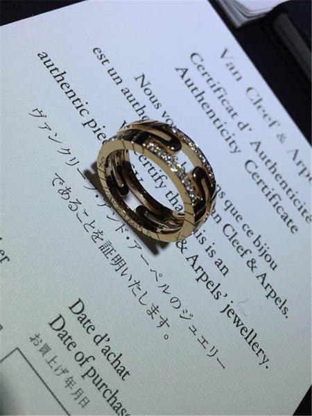 Luxury jewe factory parentesi series ring 18k white gold yellow gold rose gold diamond  ring