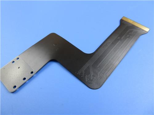 4 Layer Flexible Printed Circuit (FPC) Built On Polyimide With Black Mask and Immersion Gold for Consumer Game Consoles