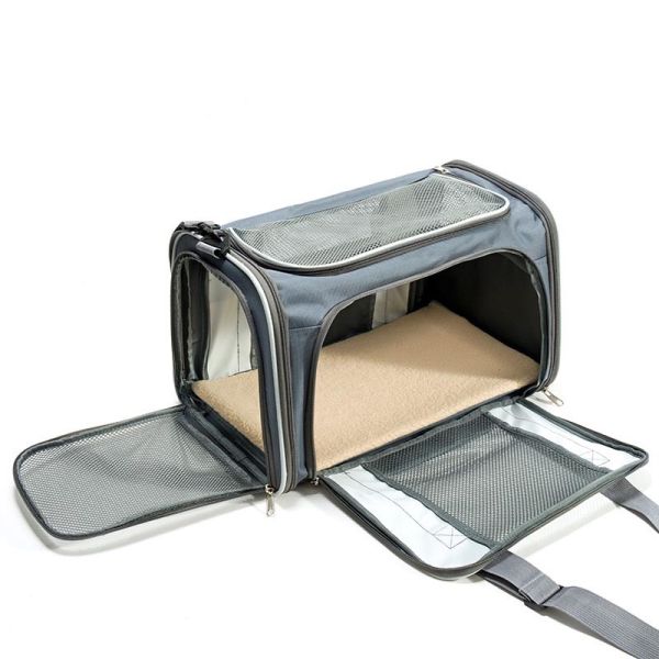 Мешок нося сверхмощного водоустойчивого любимца в черной/серой сильной собаке дружелюбной