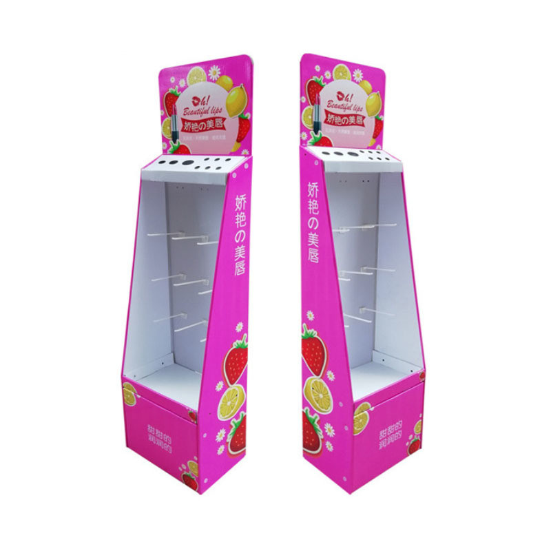 Retail Shops Eco-friendly Custom Corrugated Cardboard Display Rack with Logo Packaging