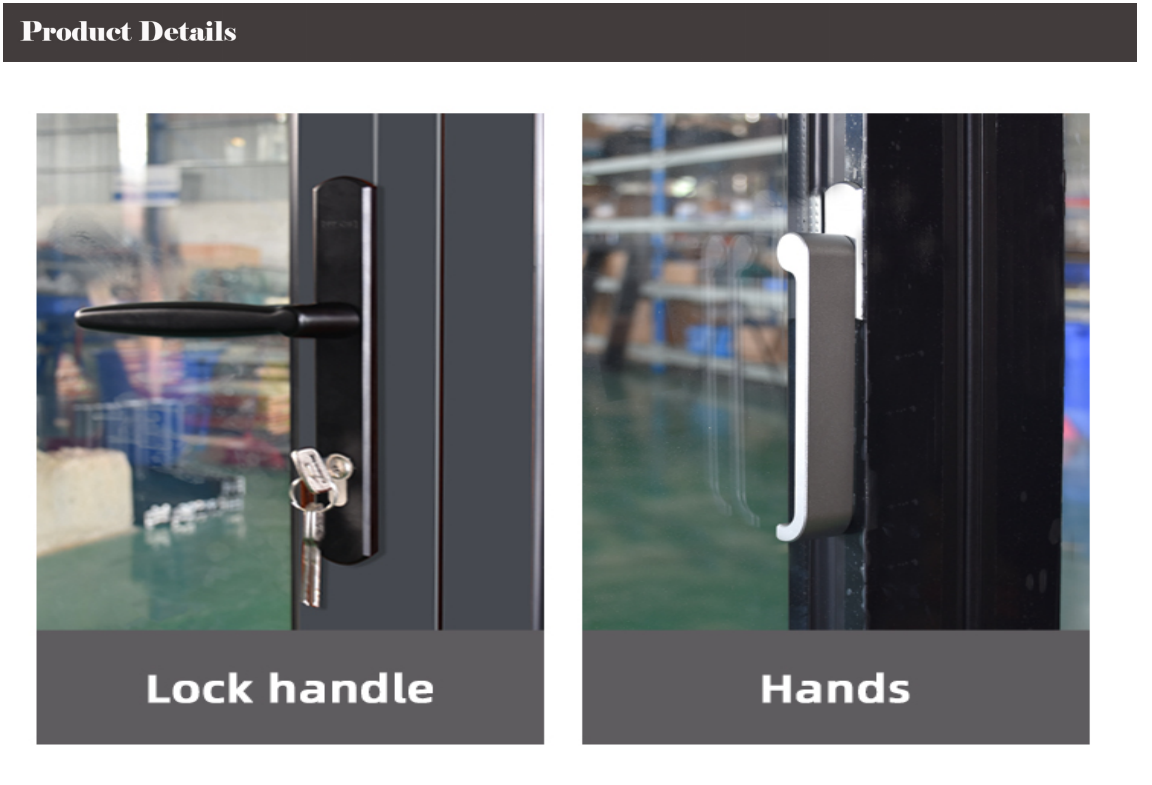 Anodized Color Frame Aluminum Folding Windows , Vertical Bifold Windows