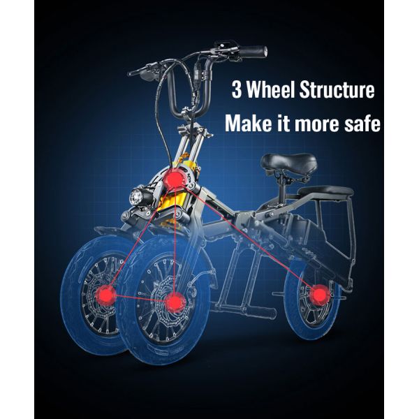 Adult Electric Tricycle Bike , 3 Wheel Electric Trike 350W 8AH Lithium Battery