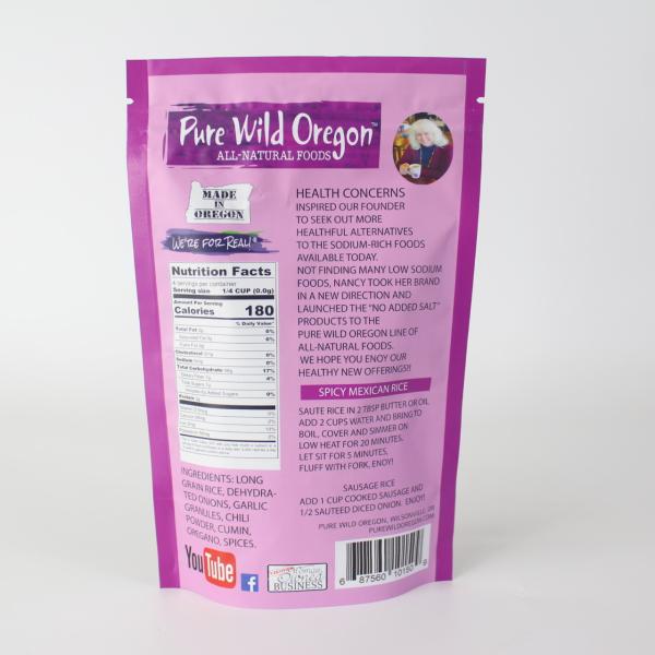 Custom Printed Matte Food Grade Waterproof Stand Up Pouch Instant Meal Packaging Bag With Zip Lock