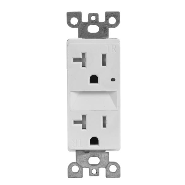 ETL Certified Wall Mounted Electrical Sockets 20A 125V Outlets With Night Light