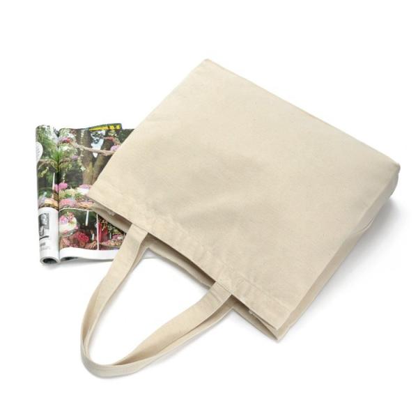 Reusable Blank Canvas Tote Bag Women Foldable Cotton Shopping Bags