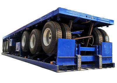 Reboque azul 6m do recipiente do leito do CE 18 Wheeler Flatbed Trailer For Shipping