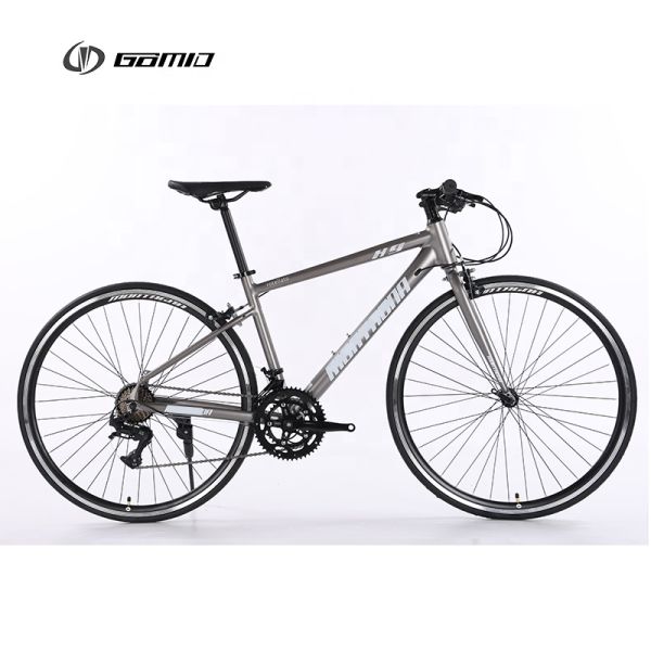 GOMID Custom Bicycle Hybrid Road Bike Alloy Racing 700c Roadbike Simulated Carbon Fiber Gear Cycle