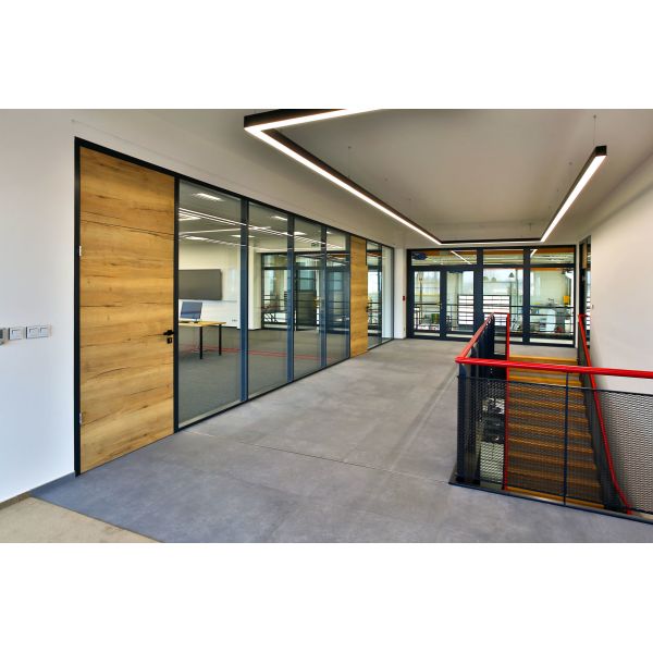 Custom Aluminum Frame Glass Doors 5-12mm Clear Tempered