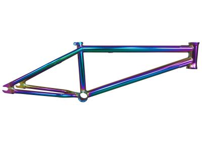 20 Inch BMX Bicycle Rainbow Frame Oil Slick Full crmo Top Tube 20.75RC 336mm Integrated Head TubeMid bb Removable Brake