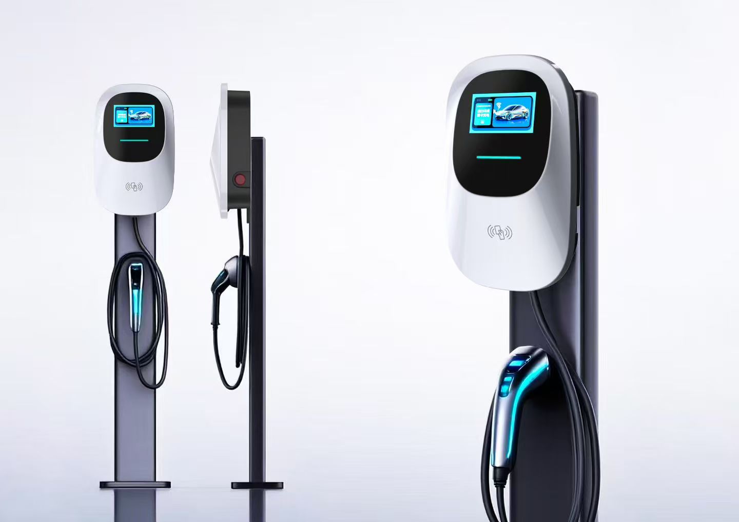 7kW 32A Electric Car Charger Level 2 TUYA App Support Smart Charging LCD Display Certified Home Use Charging Pile