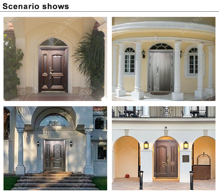Turkish Main House Front Entry Exterior Safety Modern Steel Security Armored Turkey Door for Home