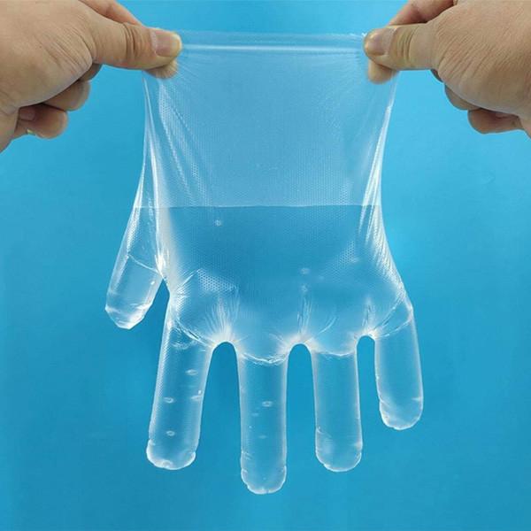 Disposable Clear Polythene PE Gloves / Plastic Food Safe Cleaning Glove For Cooking