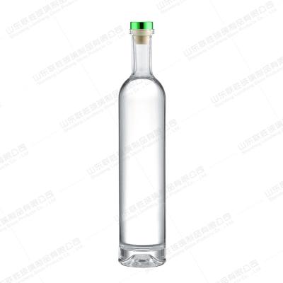 Healthy Lead Free Glass Bottles Bespoke 500ml 700ml 750ml For Brandy Vodka Rum
